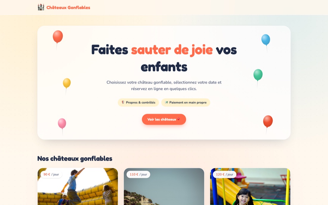 Réservation en ligne